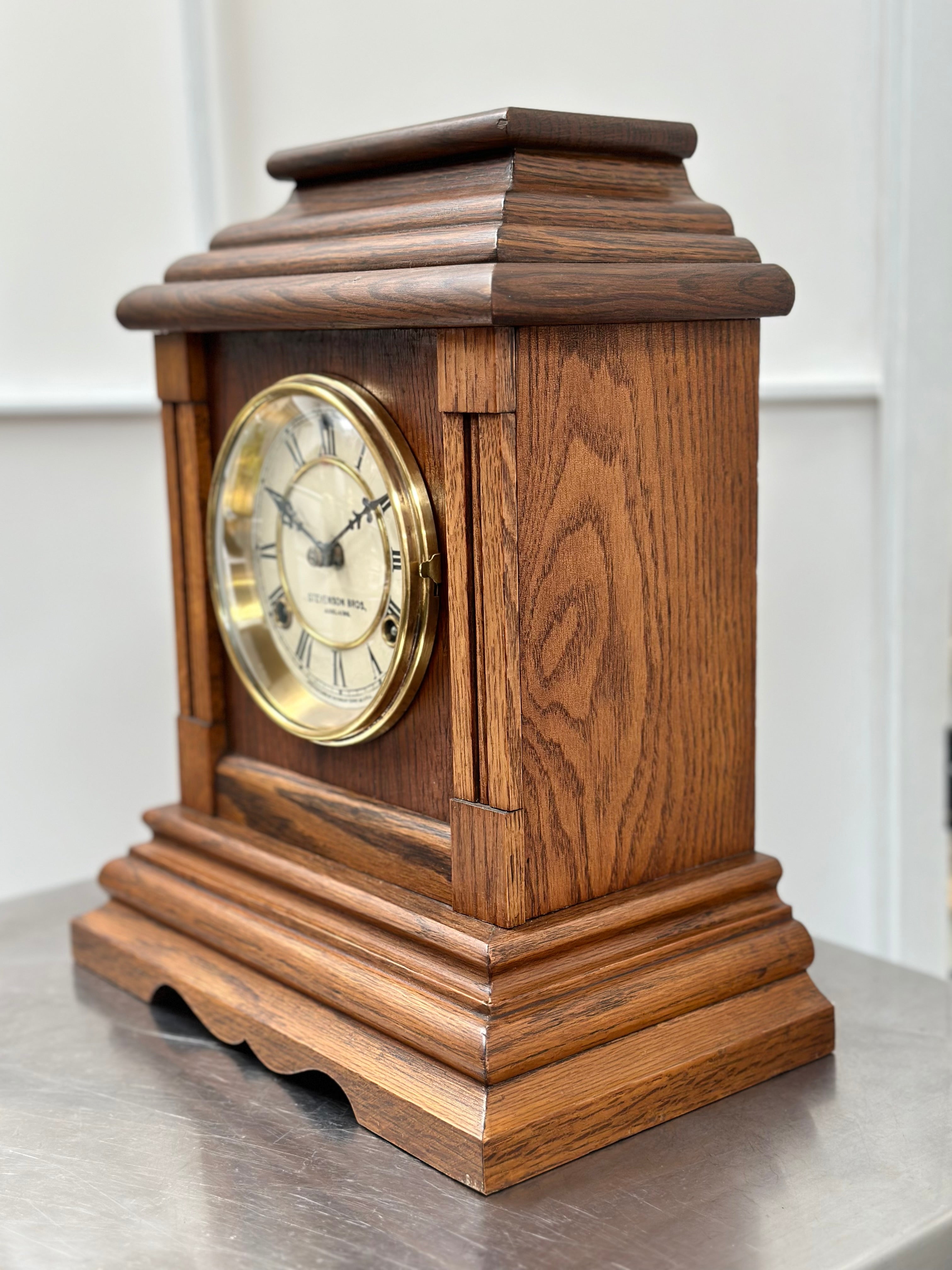 Antique Waterbury Hammer Bell and Coil Chime Mantel Clock | Adelaide Clocks