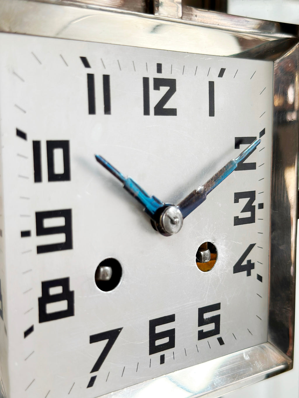 Vintage Art Deco Alabaster Bell Chime French Mantel Clock | Adelaide Clocks