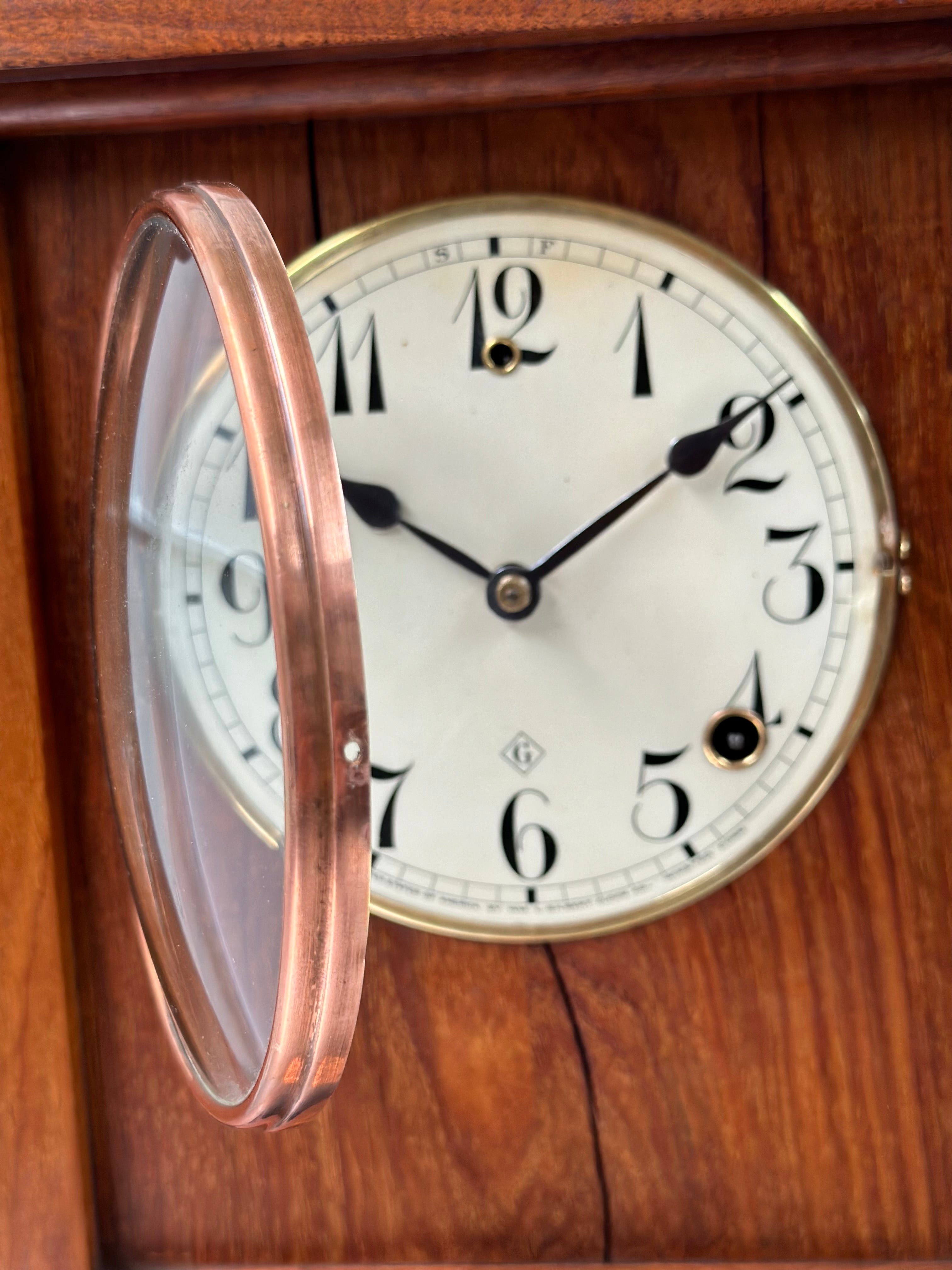  Antique GILBERT U.S.A Bell Chime and Hammer on Coil Strike Mantel Clock | Adelaide Clocks