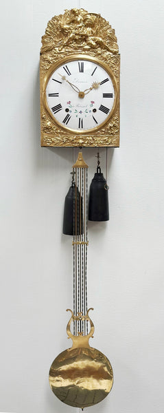 Antique Comtoise / Morbier French Top Bell Wall Clock | Adelaide Clocks