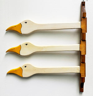 Vintage Geese Duck Wooden Kitchen / Bathroom Towel Rack Holder | eXibit collection