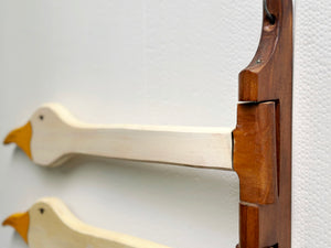 Vintage Geese Duck Wooden Kitchen / Bathroom Towel Rack Holder | eXibit collection