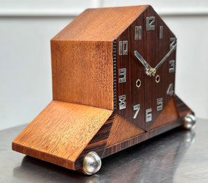 Vintage Junghans Art Deco Octagon Battery Mantel Clock | Adelaide Clock