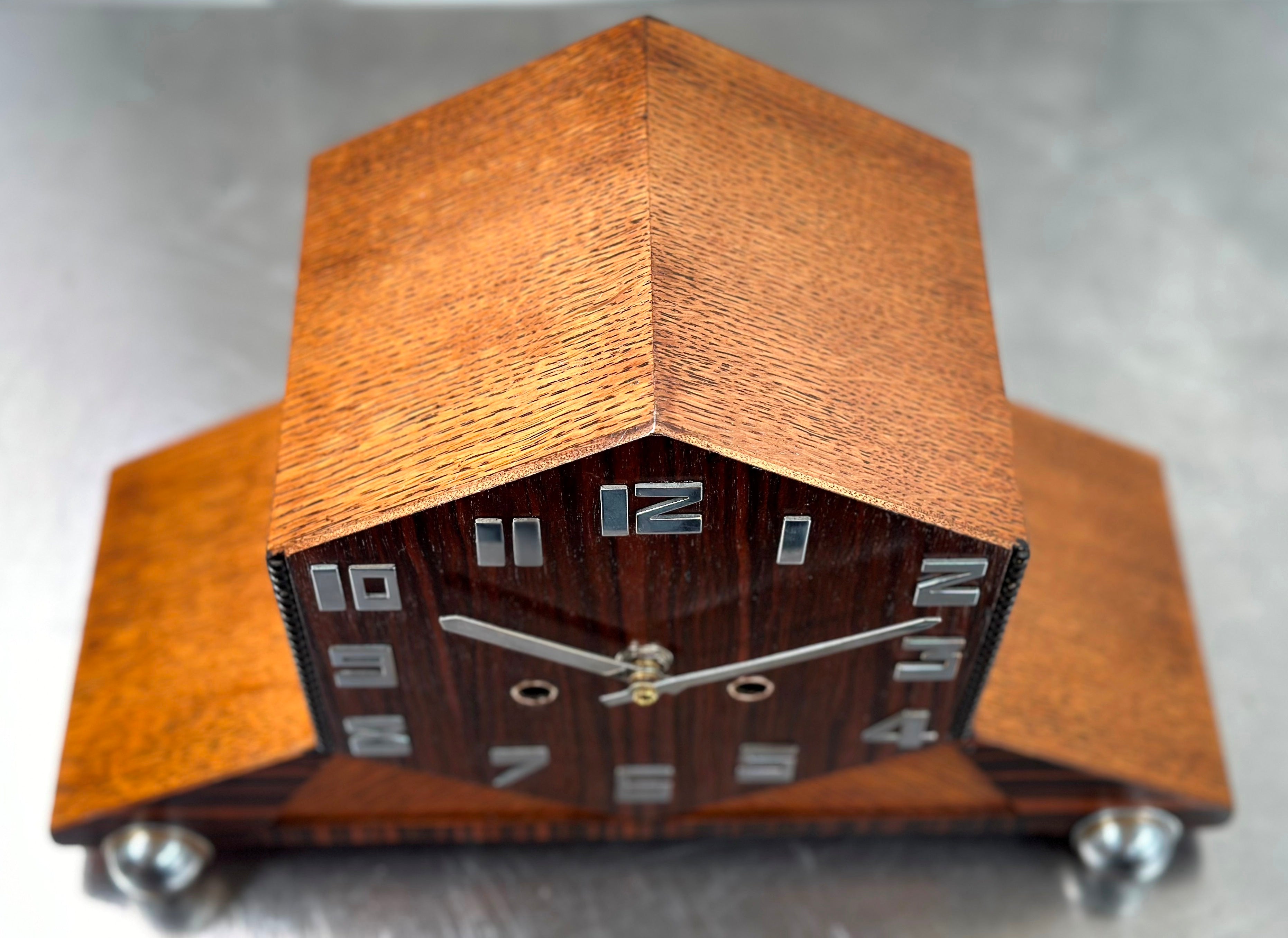 Vintage Junghans Art Deco Octagon Battery Mantel Clock | Adelaide Clock