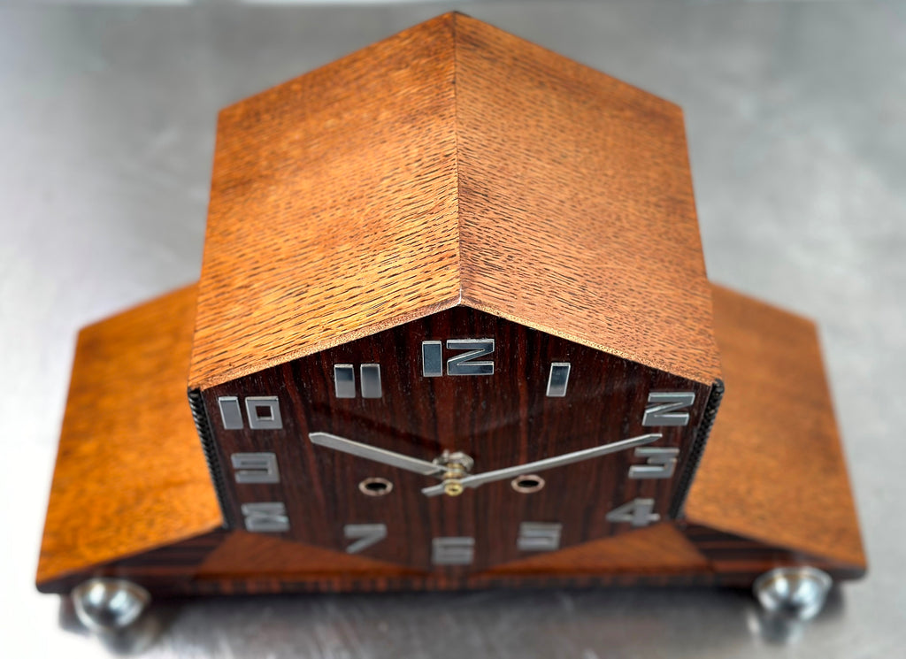 Vintage Junghans Art Deco Octagon Battery Mantel Clock | Adelaide Clock