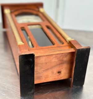 Antique Brooklyn Wood Grain Battery U.S.A. Mantel Clock | Adelaide Clocks