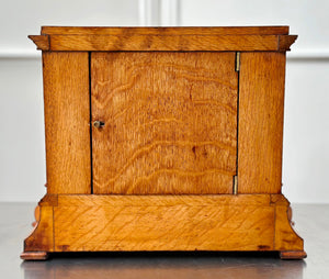 Antique Oak Wood Grain Battery Mantel Clock | Adelaide Clocks