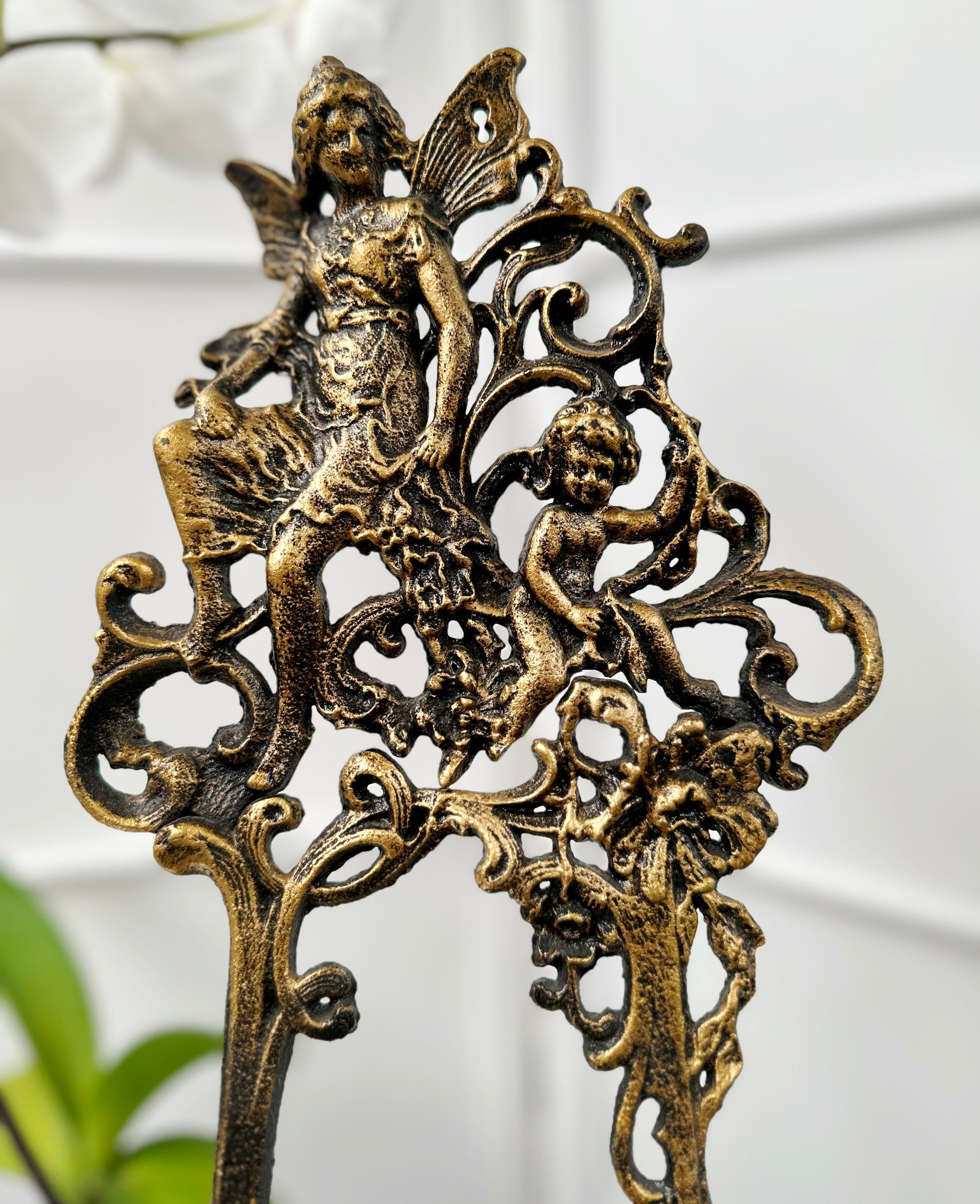 Vintage Angel & Cupid Ornate Tripod Display Easel Stand | Adelaide Clocks