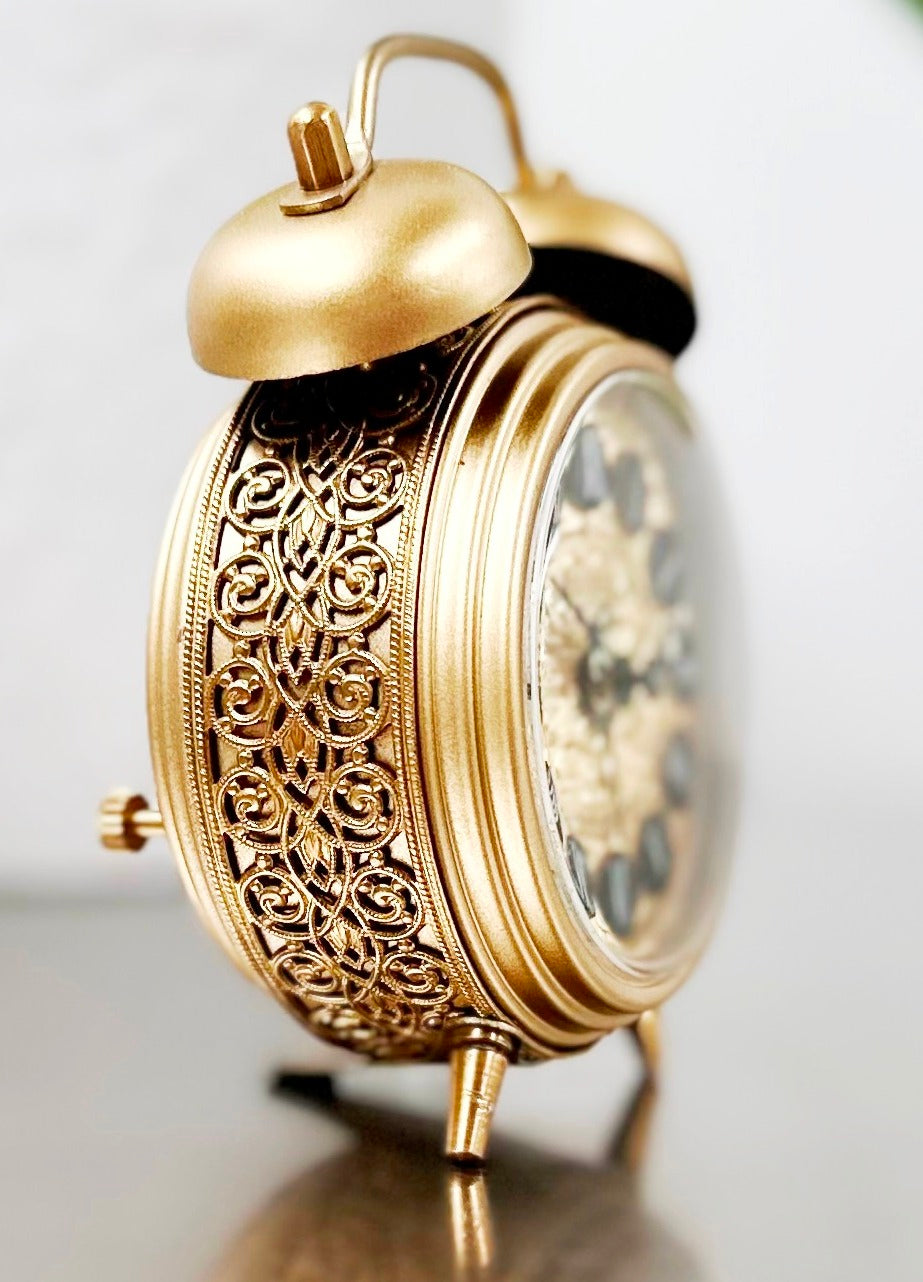 Vintage SUSSEX Twin Bell German Alarm Desk Clock | Adelaide Clocks