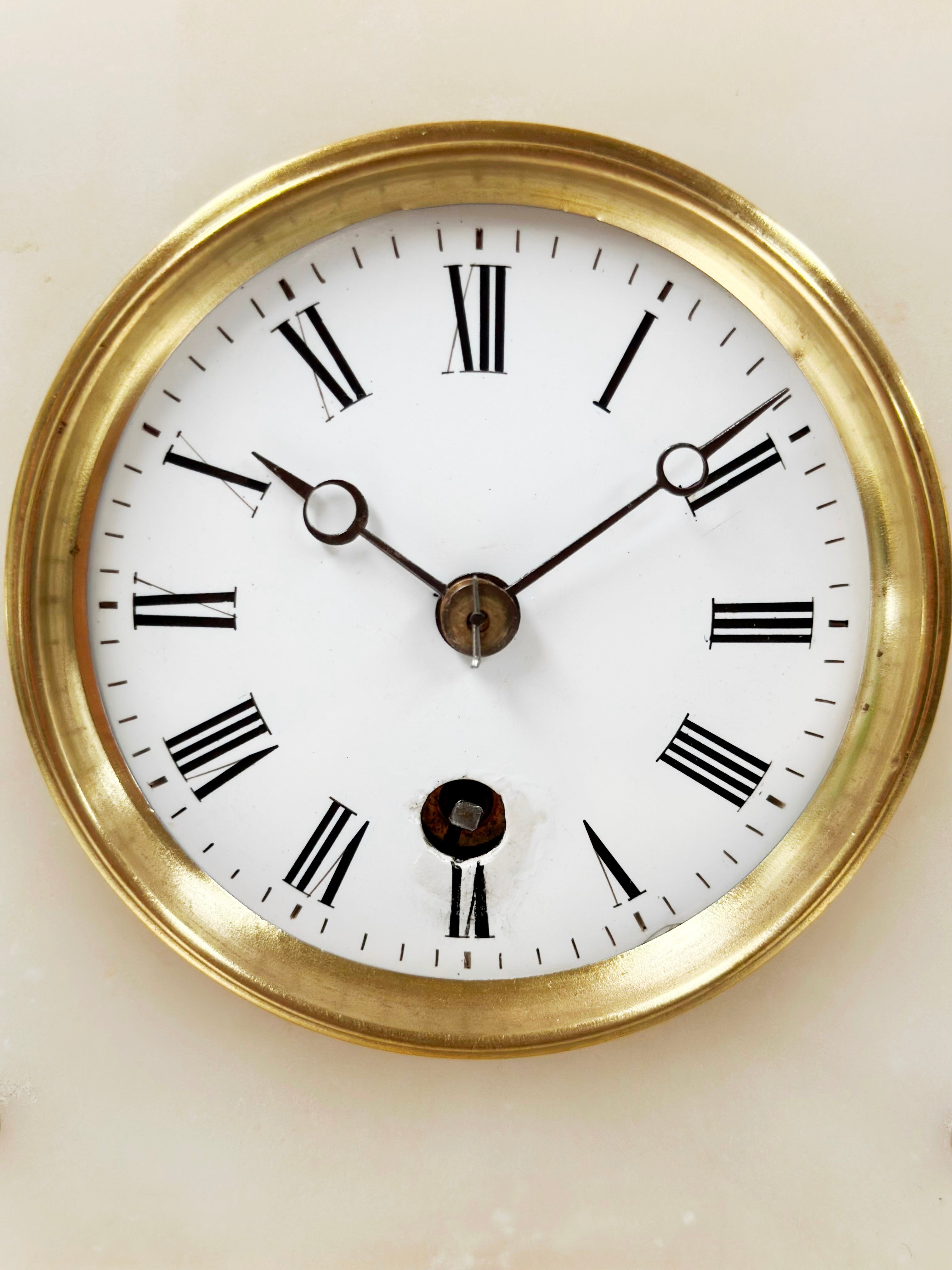 Antique French Alabaster Mantel Clock | Adelaide Clocks