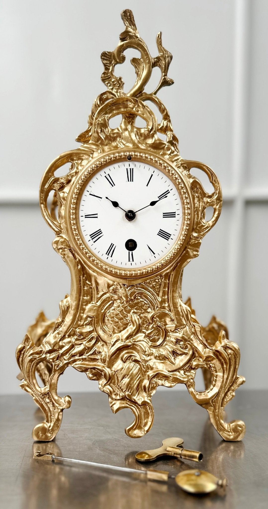 Antique Figural French Spelter Mantel Clock | Adelaide Clocks