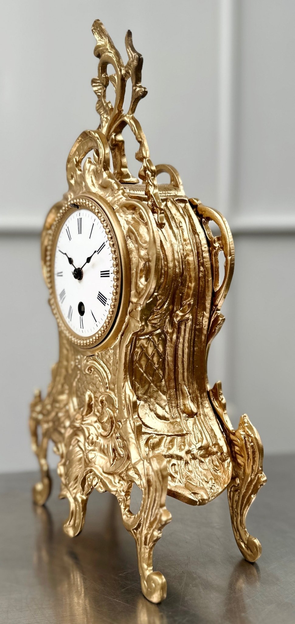 Antique Figural French Spelter Mantel Clock | Adelaide Clocks