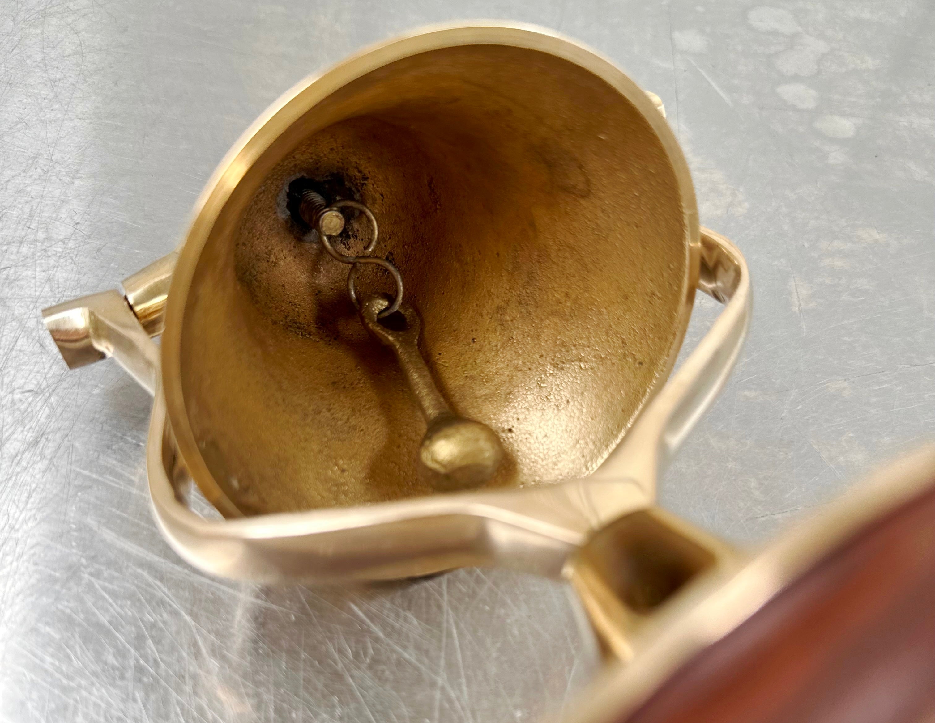 Brassworks London Hotel Shop Swinging Desk Brass Bell | Adelaide Clocks