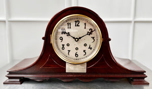 Vintage Westminster German Presentation Plaque Battery Mantel Clock | Adelaide Clocks