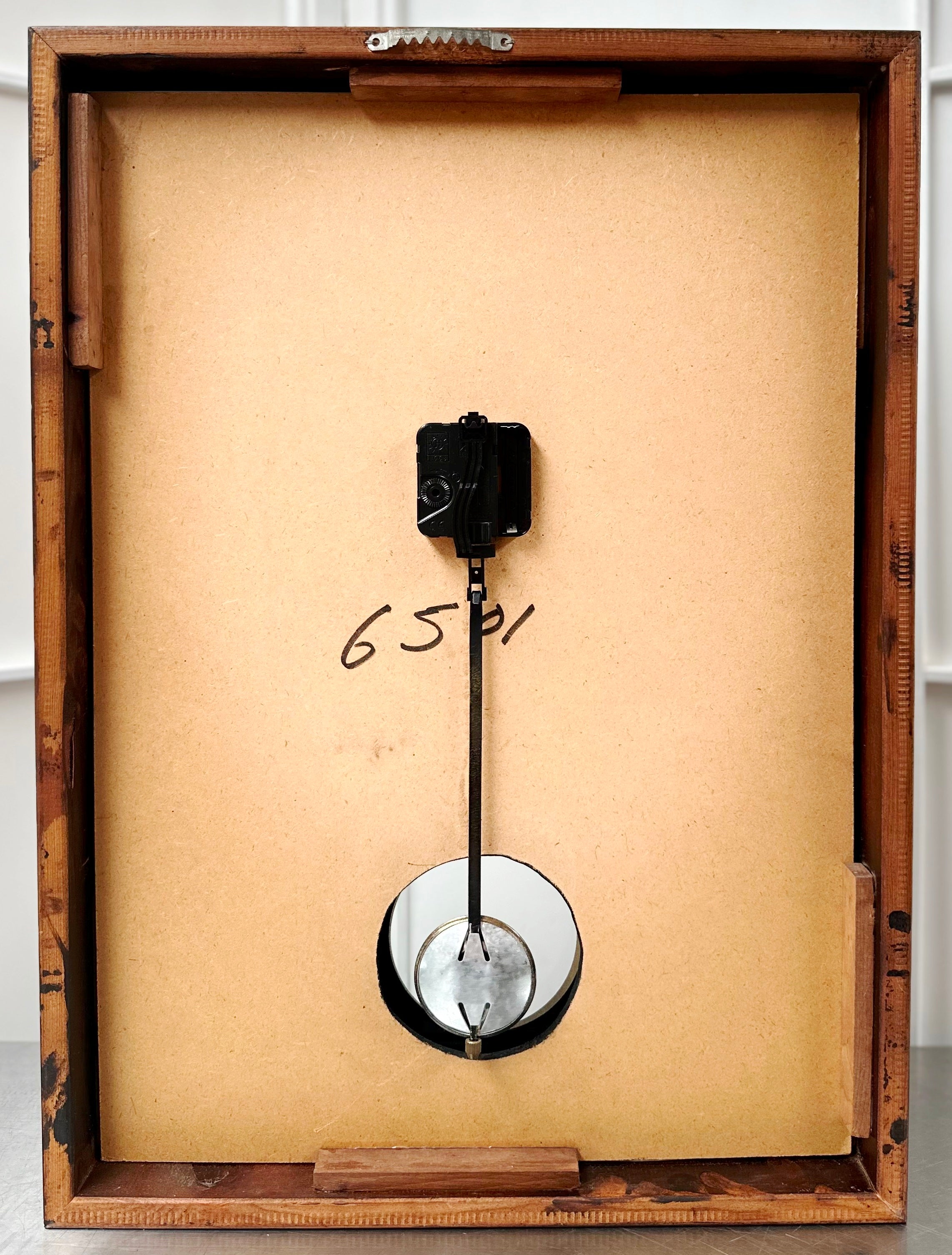 Vintage Wood & Glass Pendulum Battery Wall Clock | Adelaide Clocks