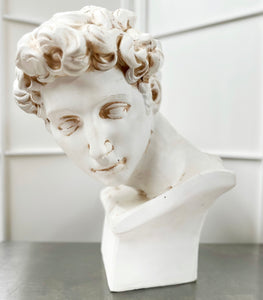 Vintage David Bust Sculptured Head Statue | Adelaide Clocks