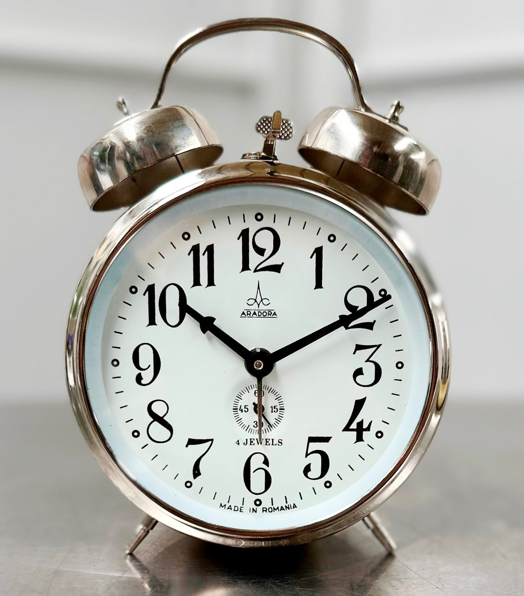 Vintage Aradora Wind-up Twin Bell Alarm Clock | Adelaide Clocks