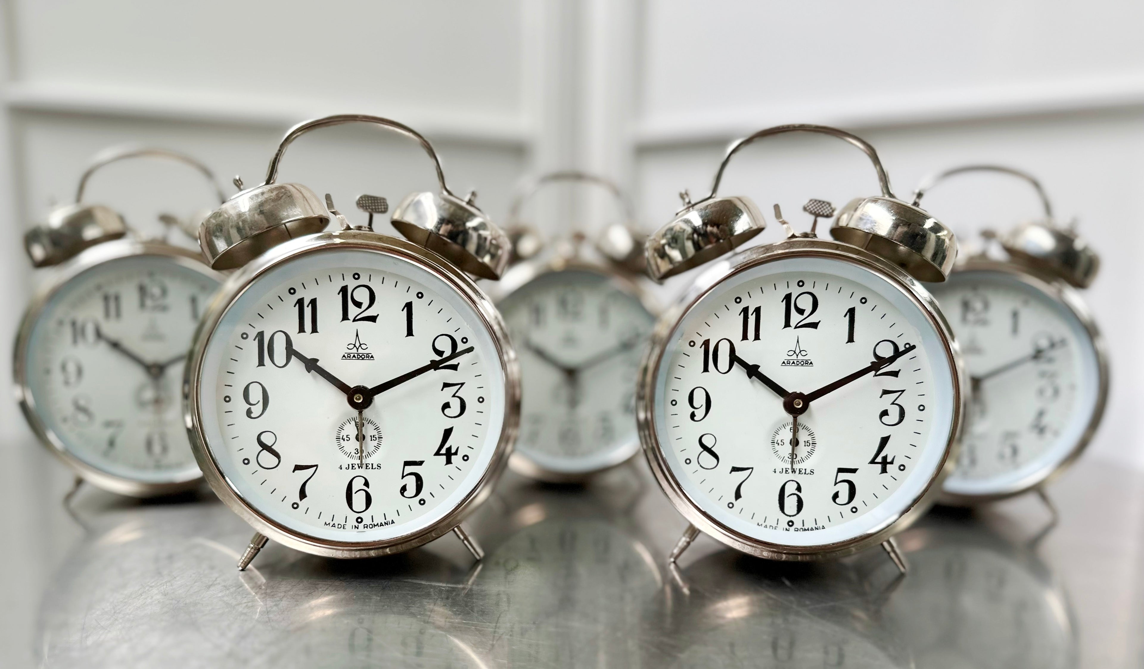 Vintage Aradora Wind-up Twin Bell Alarm Clock | Adelaide Clocks