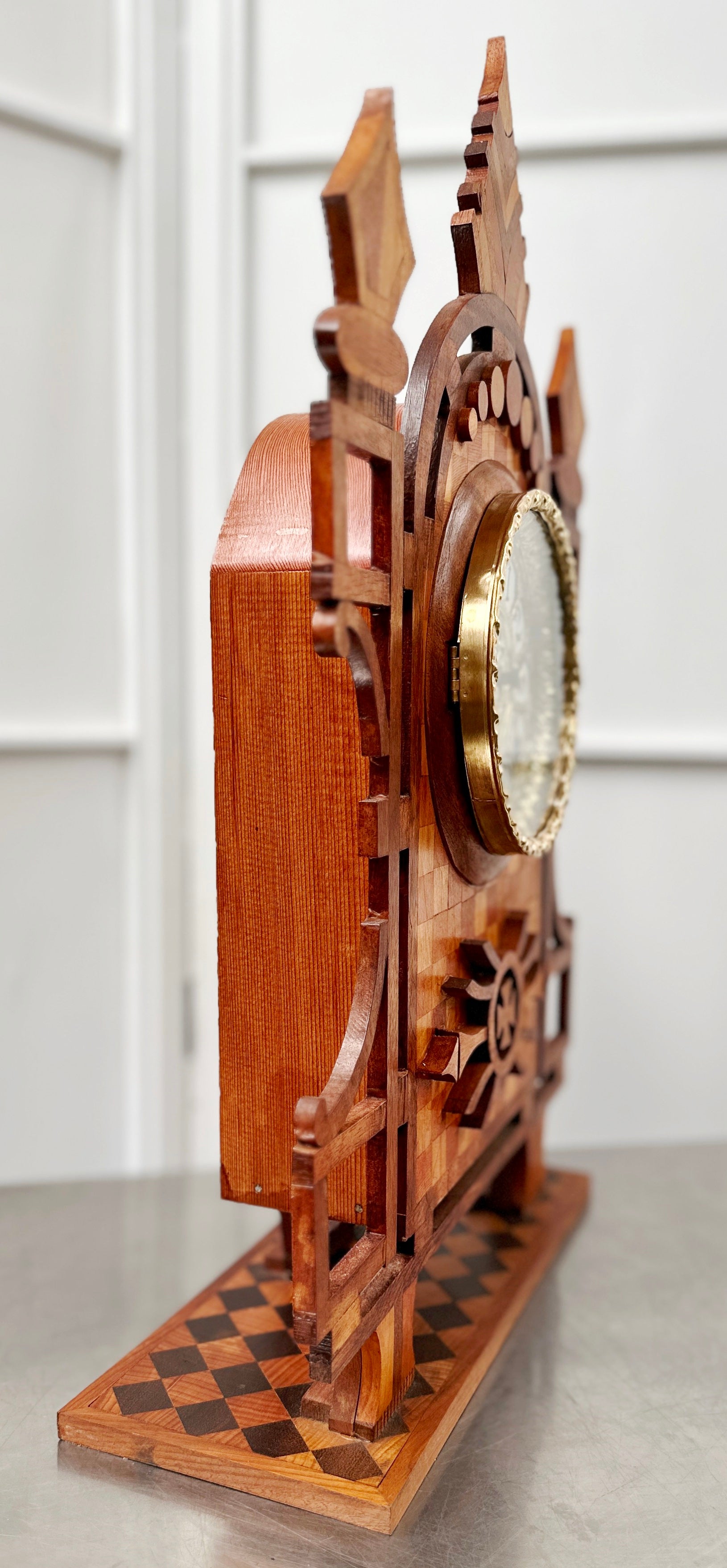 Antique Ingraham Bell & Pendulum on Coil Strike Mantel Clock | Adelaide Clocks