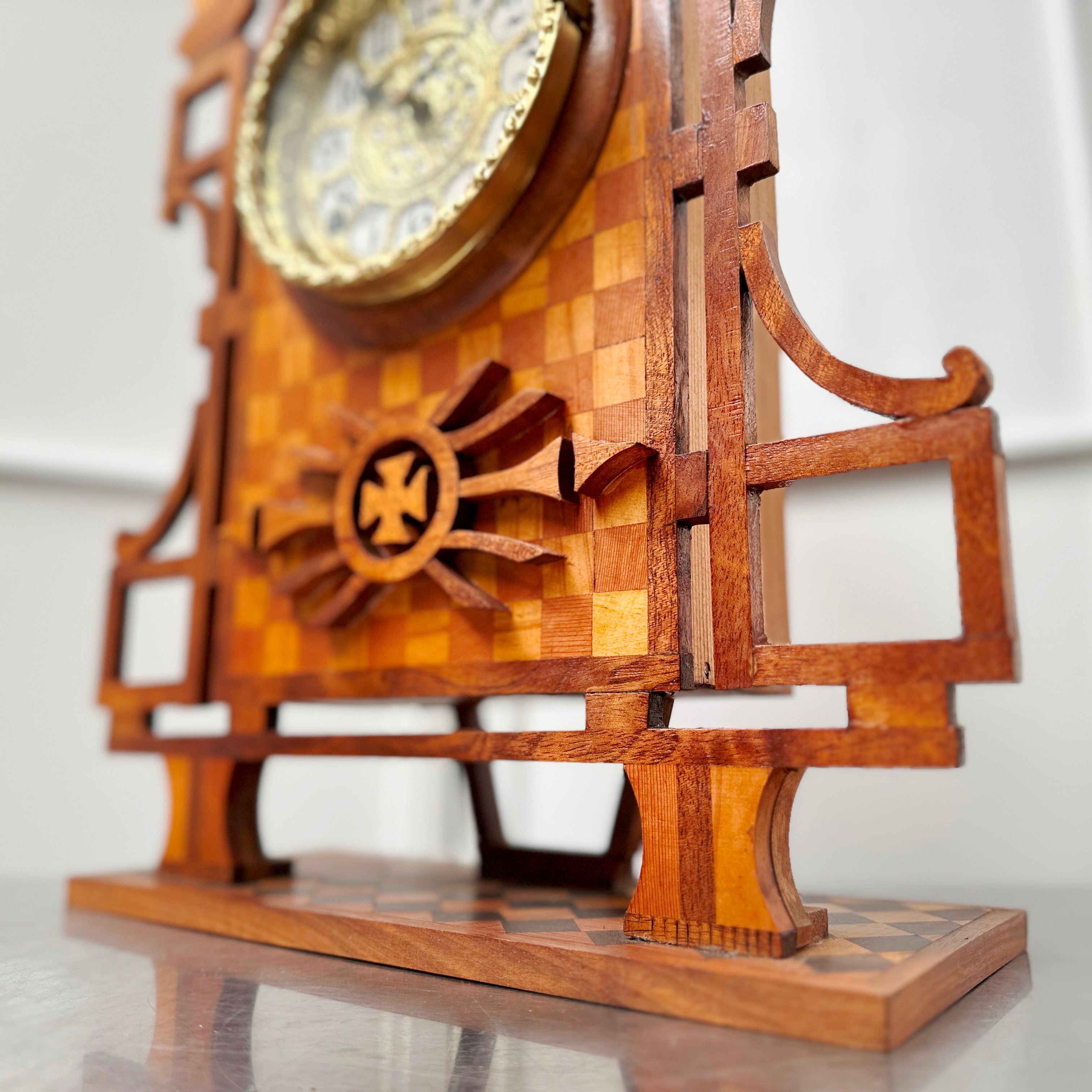 Antique Ingraham Bell & Pendulum on Coil Strike Mantel Clock | Adelaide Clocks
