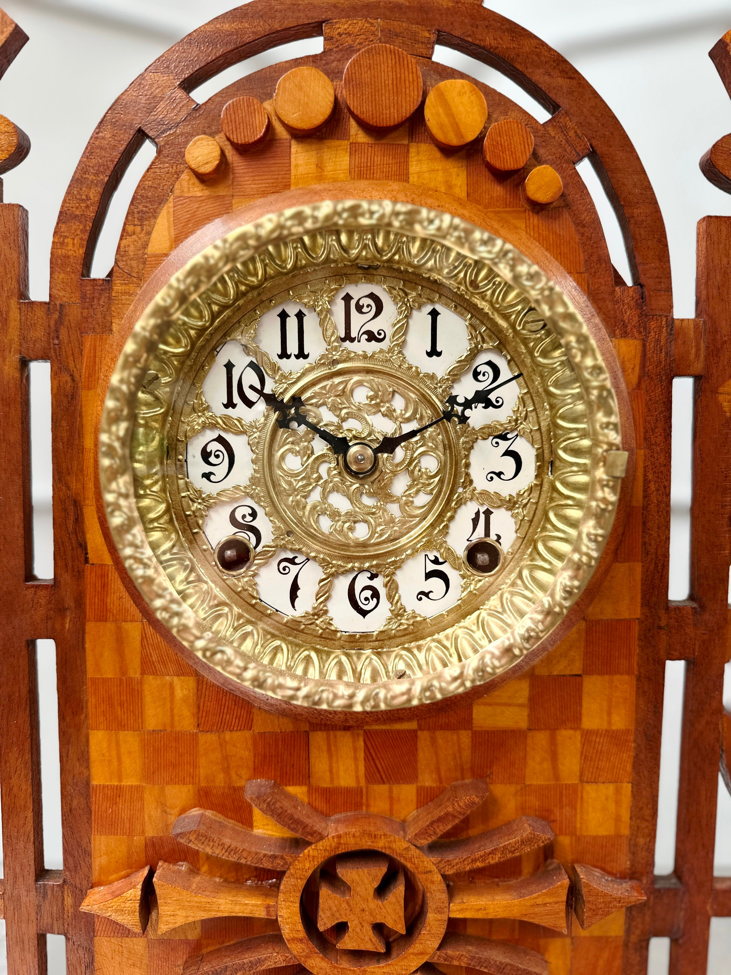 Antique Ingraham Bell & Pendulum on Coil Strike Mantel Clock | Adelaide Clocks