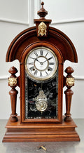 Antique Ansonia King Hammer on Coil Pendulum Mantel Clock | Adelaide Clocks