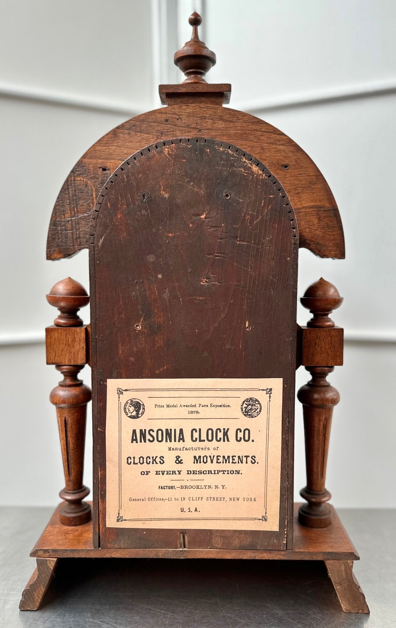 Antique Ansonia King Hammer on Coil Pendulum Mantel Clock | Adelaide Clocks
