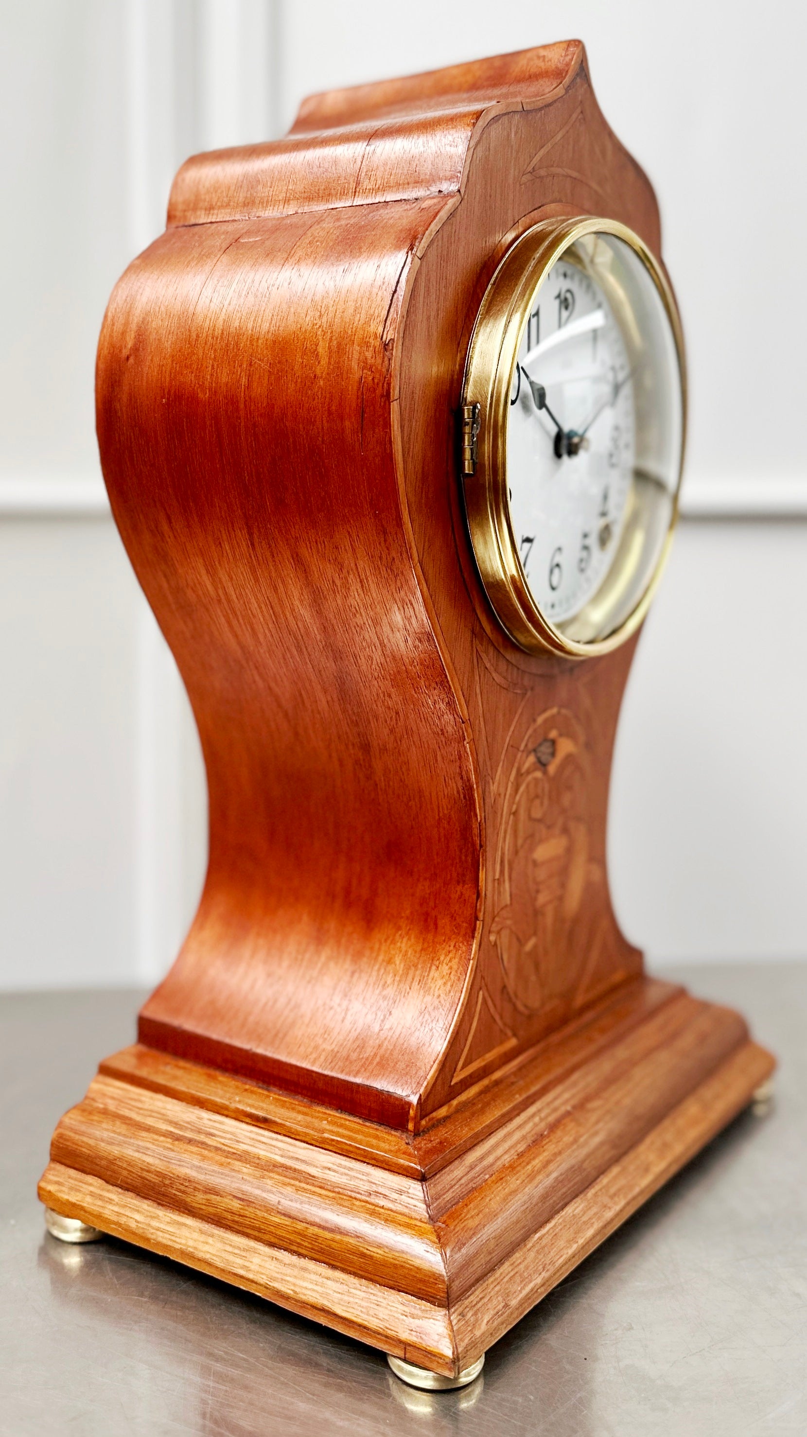 Antique Oak Wood Sessions Twin Bell Chime Mantel Clock | Adelaide Clocks