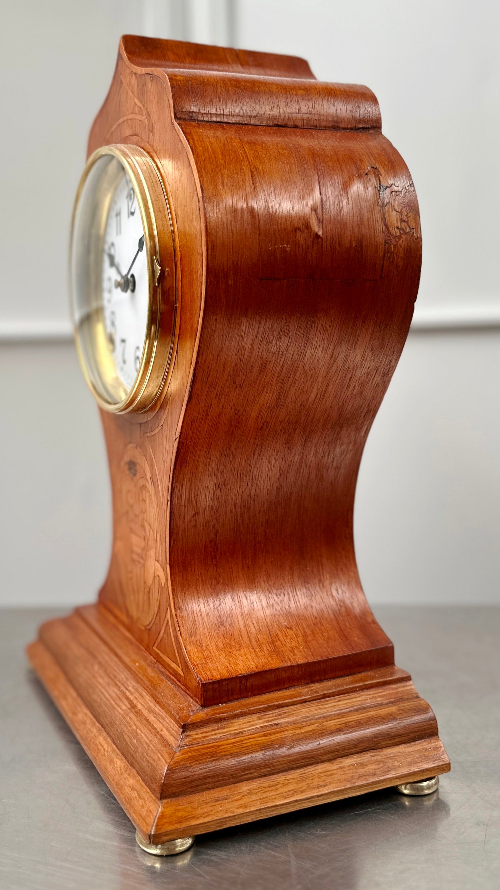 Antique Oak Wood Sessions Twin Bell Chime Mantel Clock | Adelaide Clocks