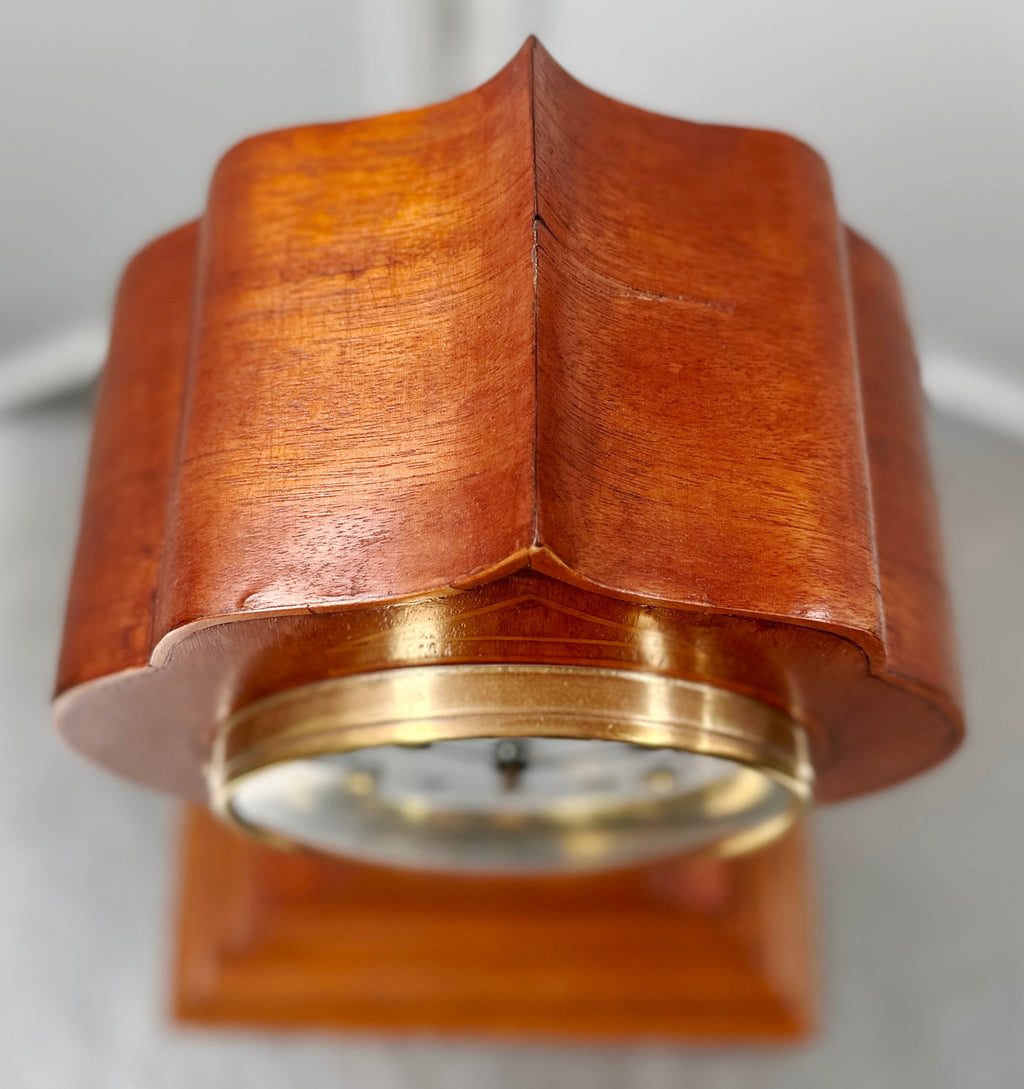 Antique Oak Wood Sessions Twin Bell Chime Mantel Clock | Adelaide Clocks