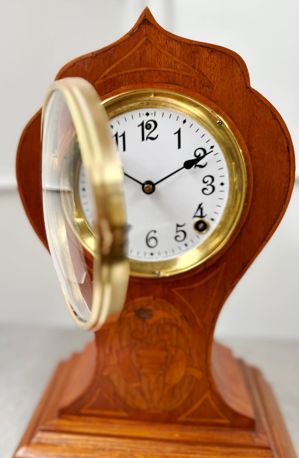 Antique Oak Wood Sessions Twin Bell Chime Mantel Clock | Adelaide Clocks