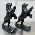 Vintage Pair Cocker Spaniel Dog Cast Iron Black Bookends | Adelaide Clocks