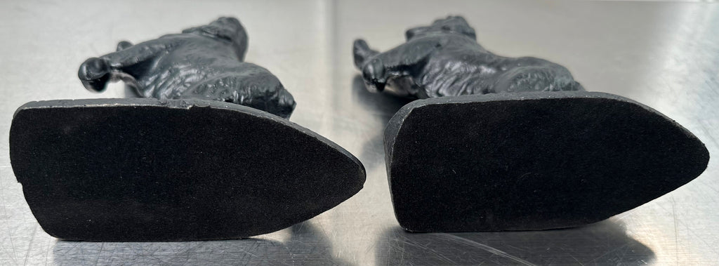 Vintage Pair Cocker Spaniel Dog Cast Iron Black Bookends | Adelaide Clocks