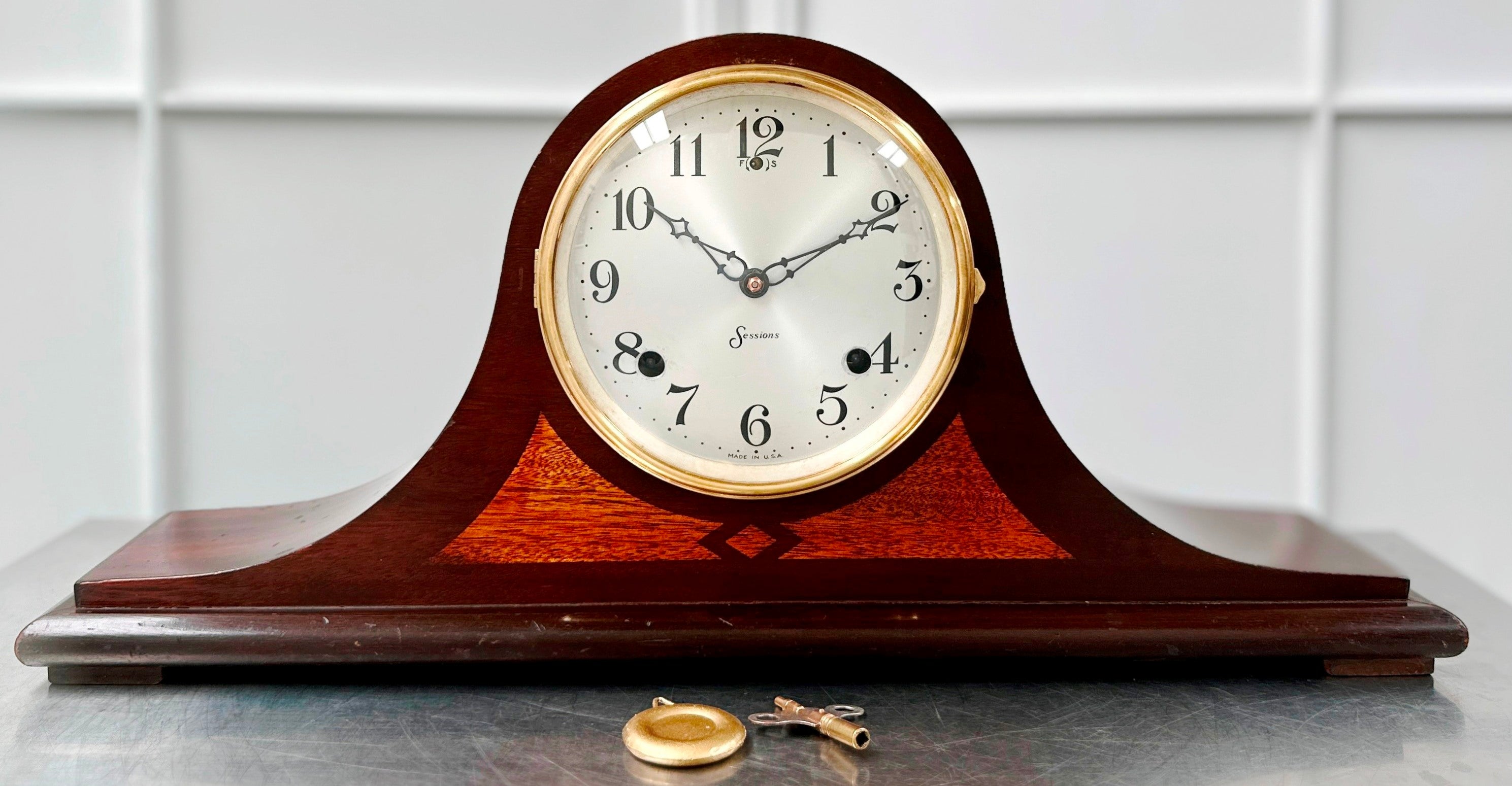Vintage Sessions Hammer on Coil Strike Mantel Clock | Adelaide Clocks