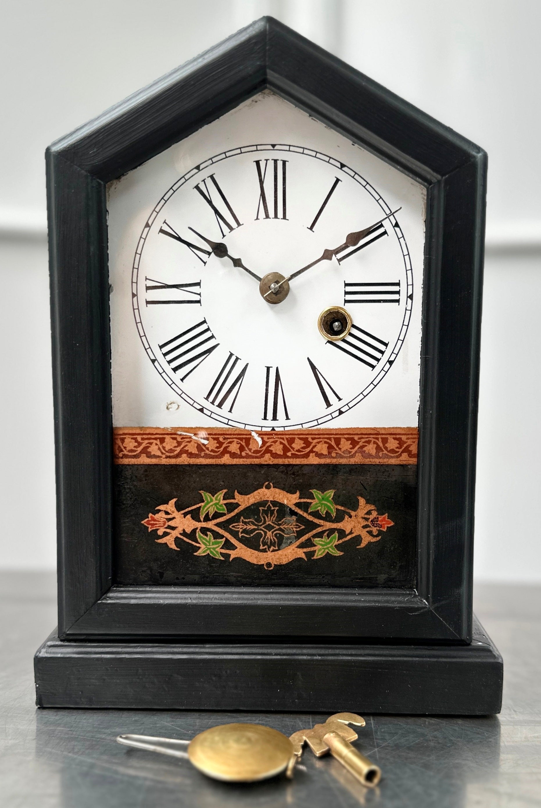 Antique German Gothic Pendulum Mantel Clock | Adelaide Clocks