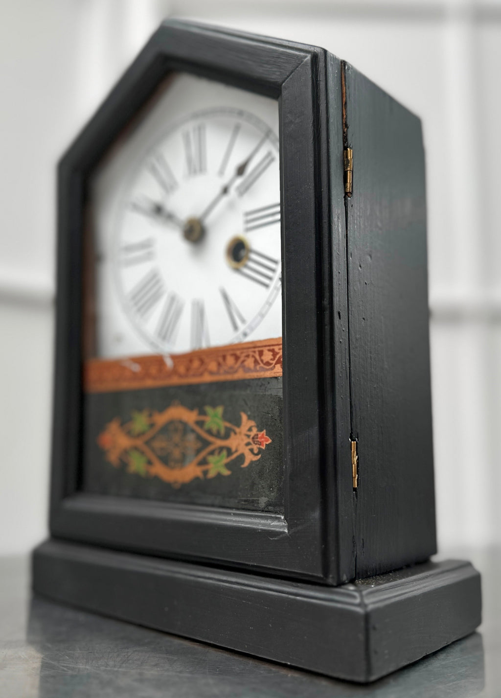 Antique German Gothic Petite Pendulum Mantel Clock | Adelaide Clocks