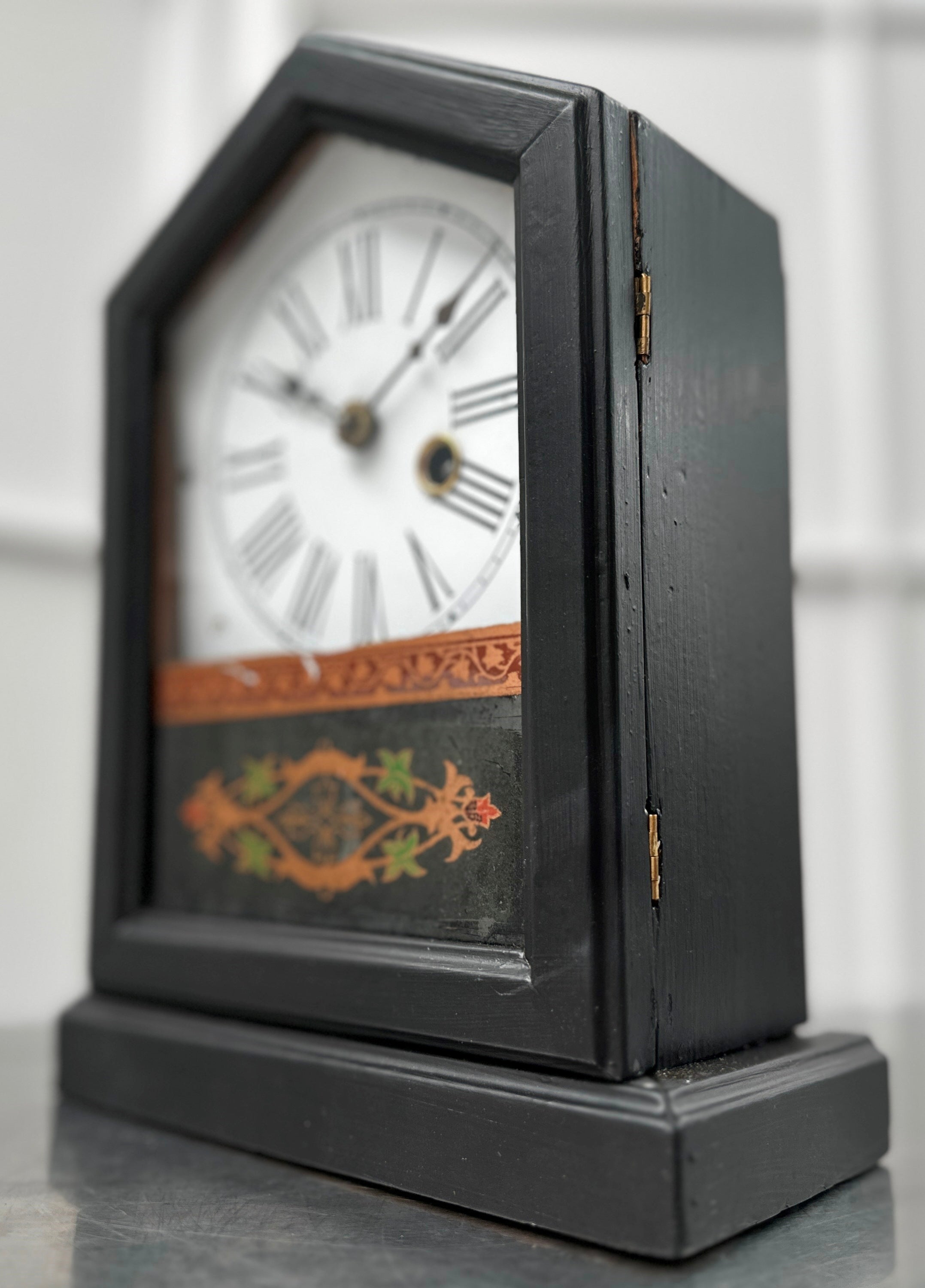 Antique German Gothic Petite Pendulum Mantel Clock | Adelaide Clocks