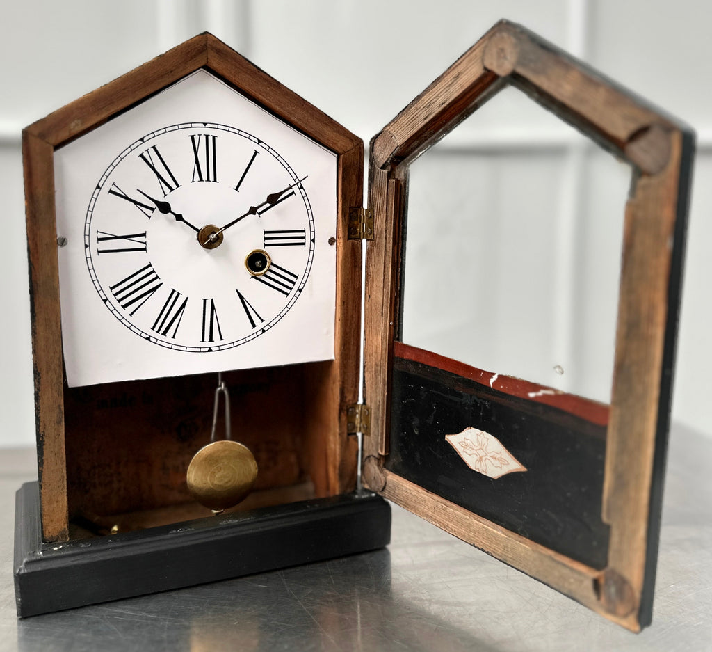 Antique German Gothic Petite Pendulum Mantel Clock | Adelaide Clocks