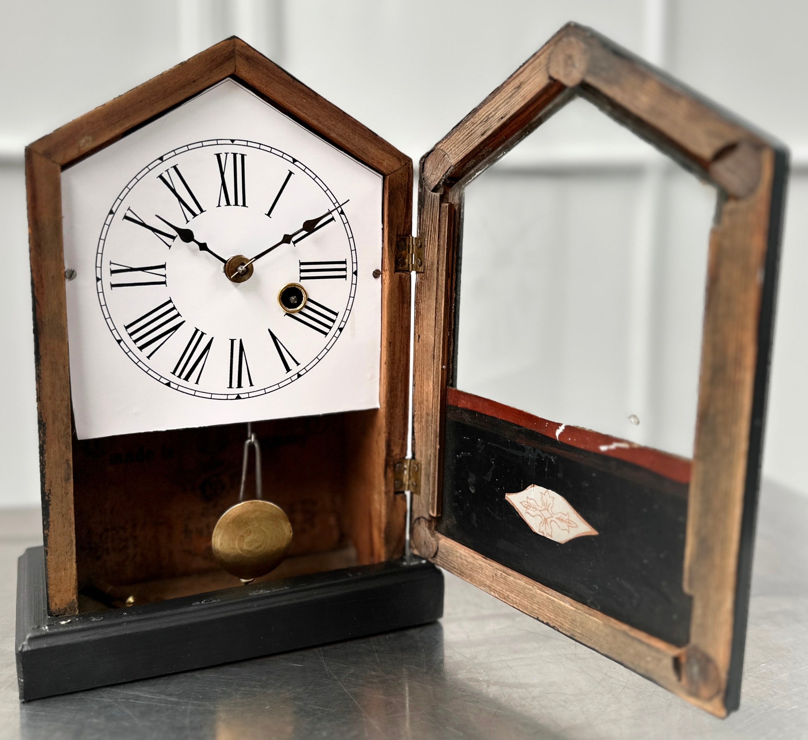 Antique German Gothic Petite Pendulum Mantel Clock | Adelaide Clocks
