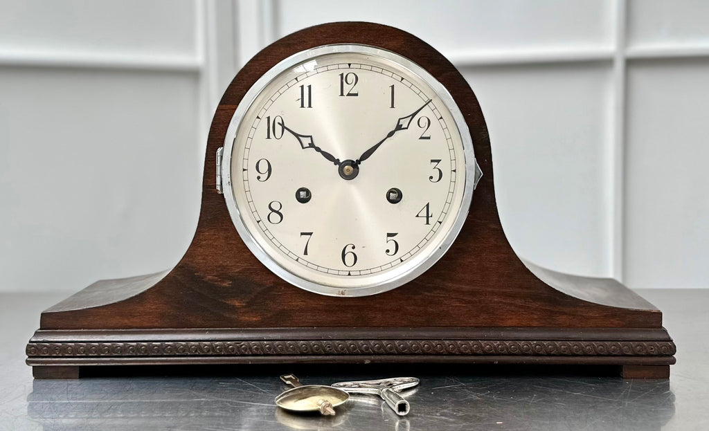 Original Vintage Hammer on Coil Strike Mantel Clock | Adelaide Clocks