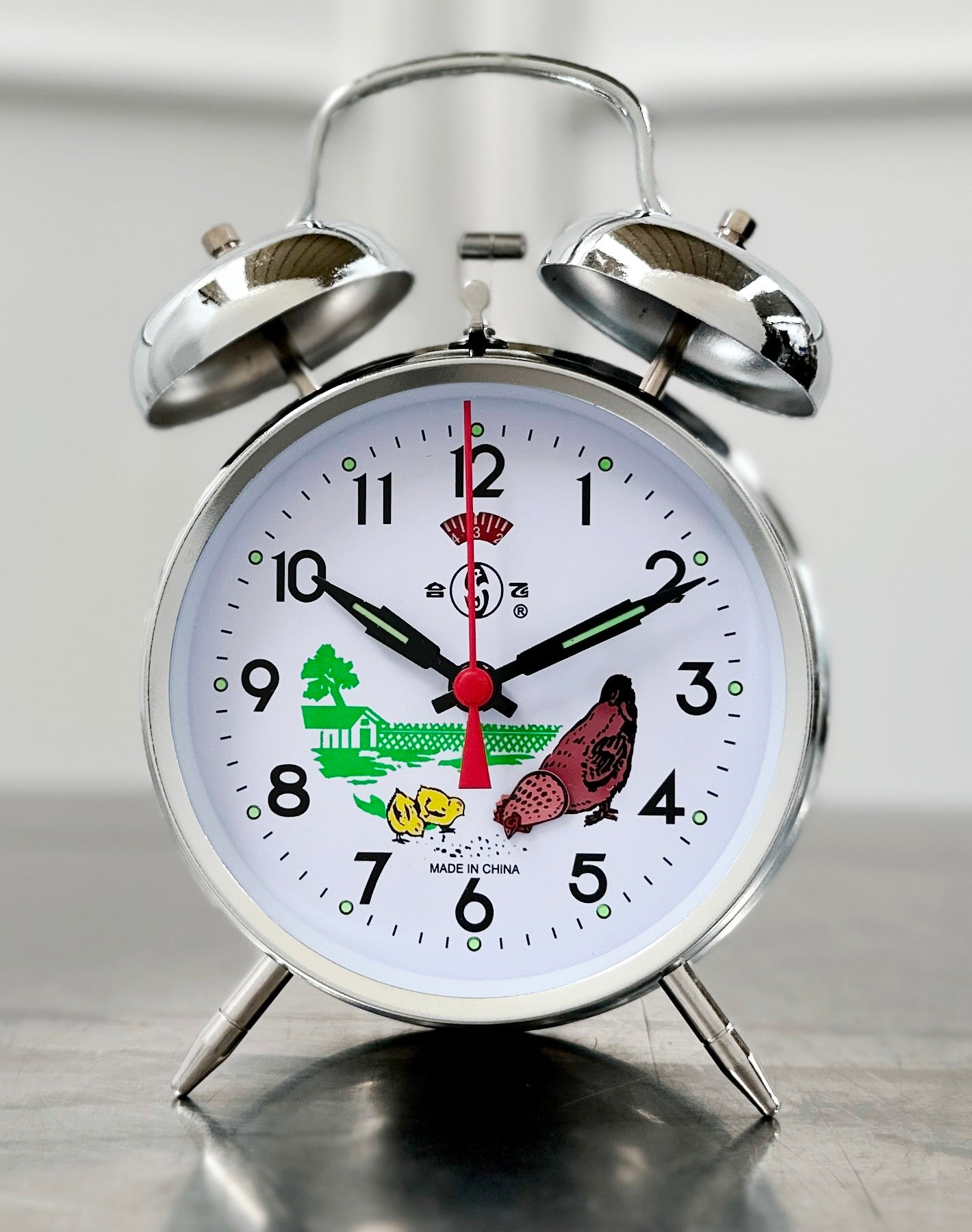 Animated Chicken Hen Pecking Twin bell Desk Alarm Clock | Adelaide