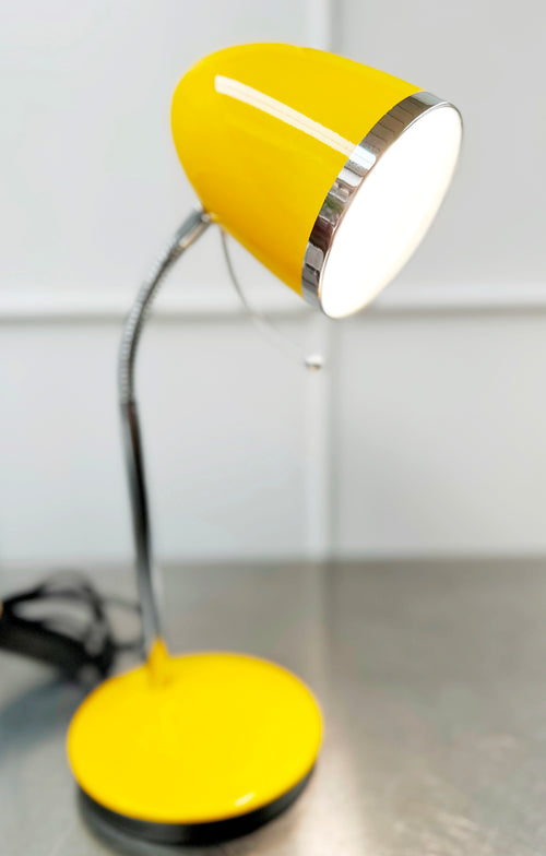Yellow Bedside Office Retro Table Lamp | Adelaide Clocks