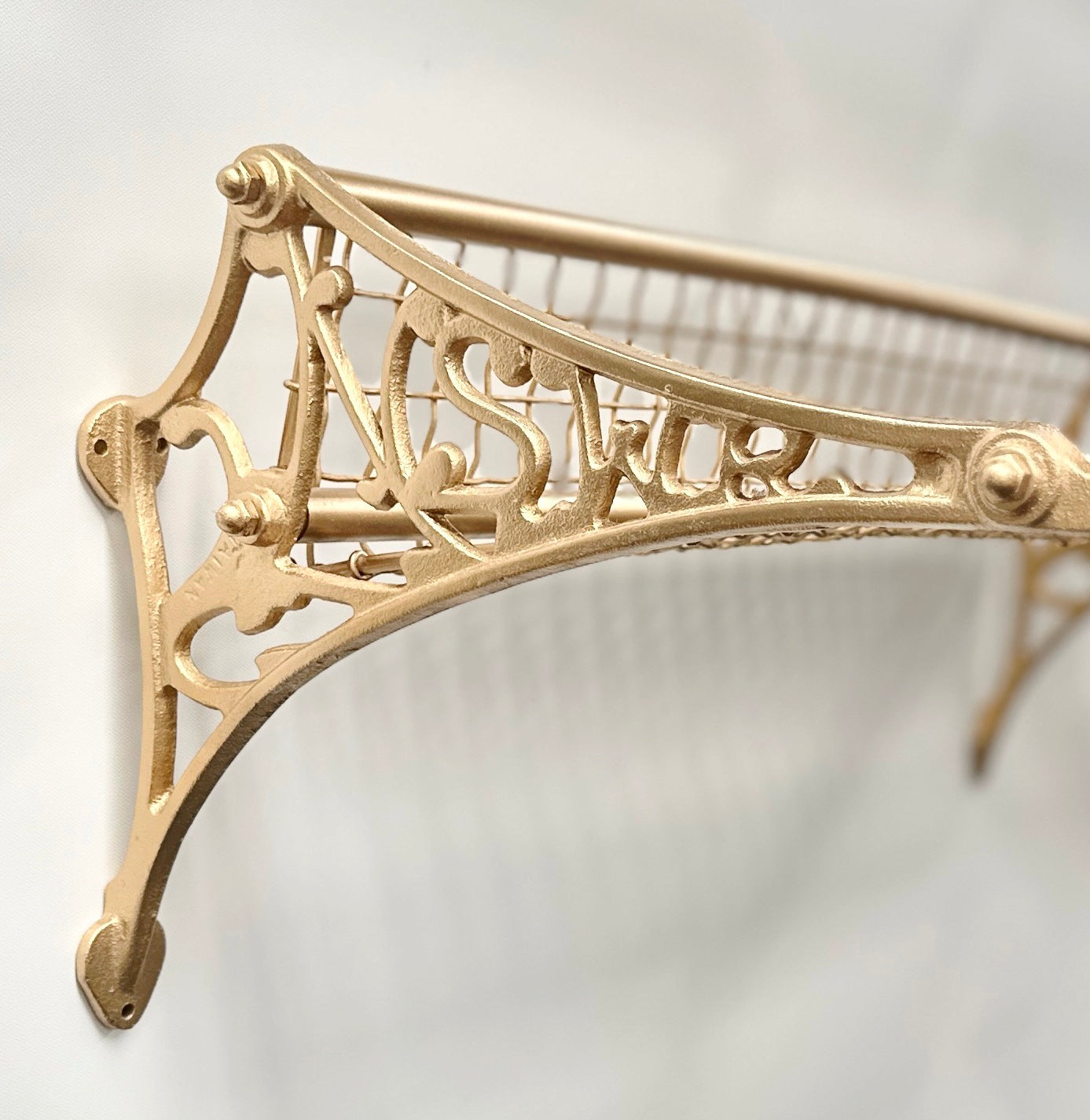 Vintage NSWR Brass Train Luggage Storage Rack | Adelaide Clocks