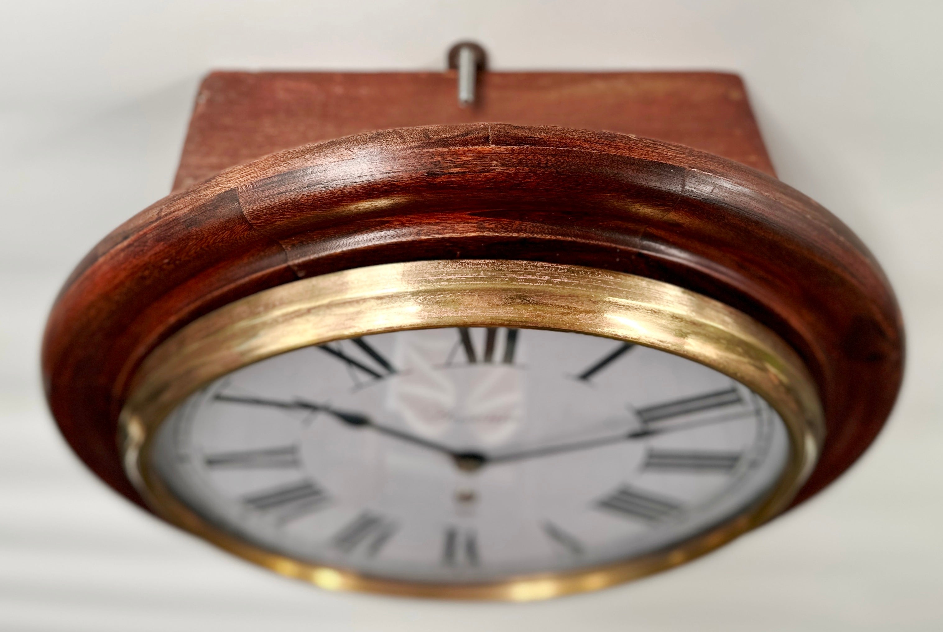 Antique ANSONIA Round Station Wall Clock | Adelaide Clocks