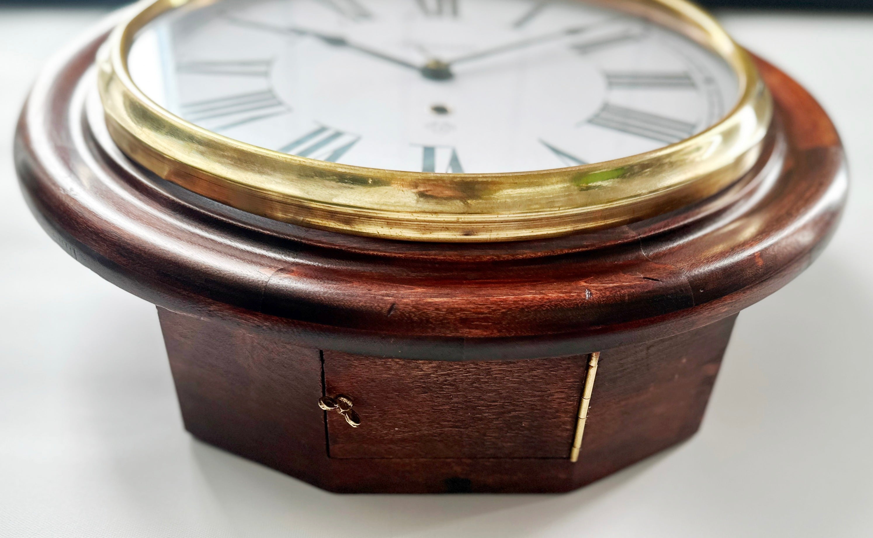 Antique ANSONIA Round Station Wall Clock | Adelaide Clocks