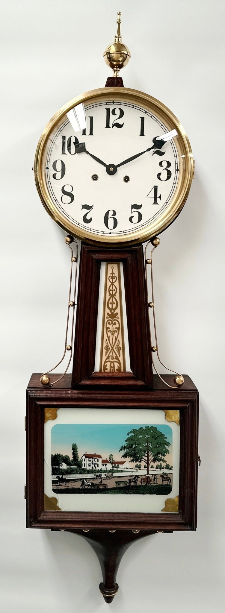 Vintage LA ROSE Hermle Pendulum Strike Banjo Wall Clock | Adelaide Clocks