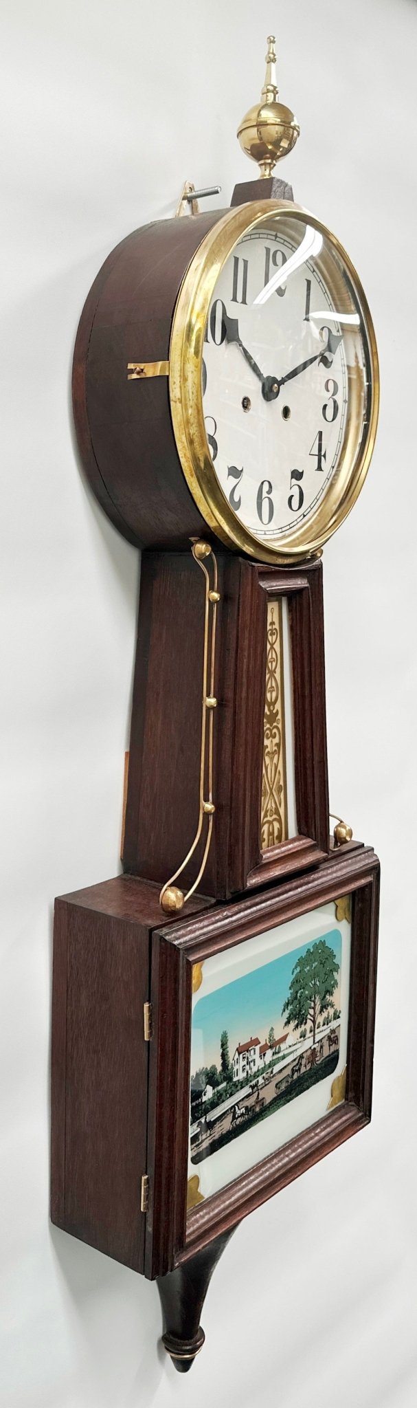 Vintage LA ROSE Hermle Pendulum Strike Banjo Wall Clock | Adelaide Clocks