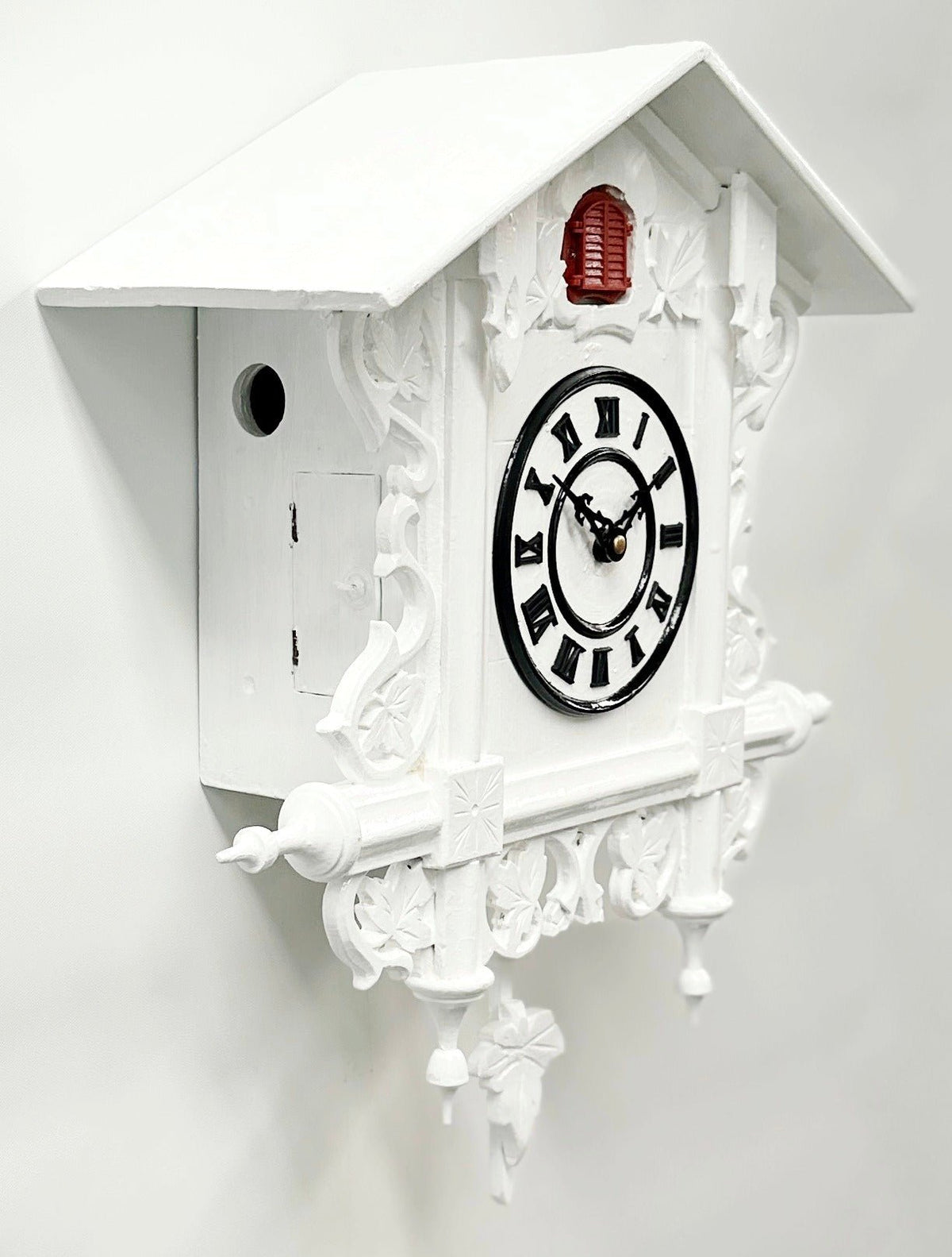 Vintage White Quartz Musical Cuckoo Wall Clock | Adelaide Clocks