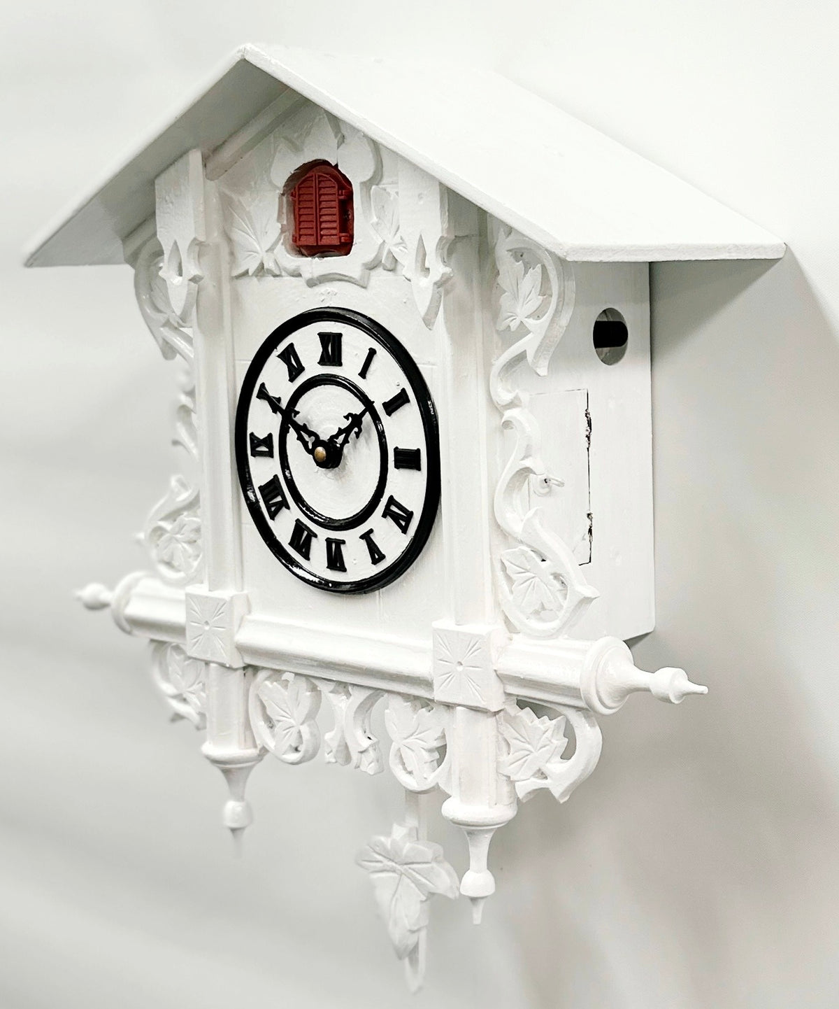 Vintage White Quartz Musical Cuckoo Wall Clock | Adelaide Clocks