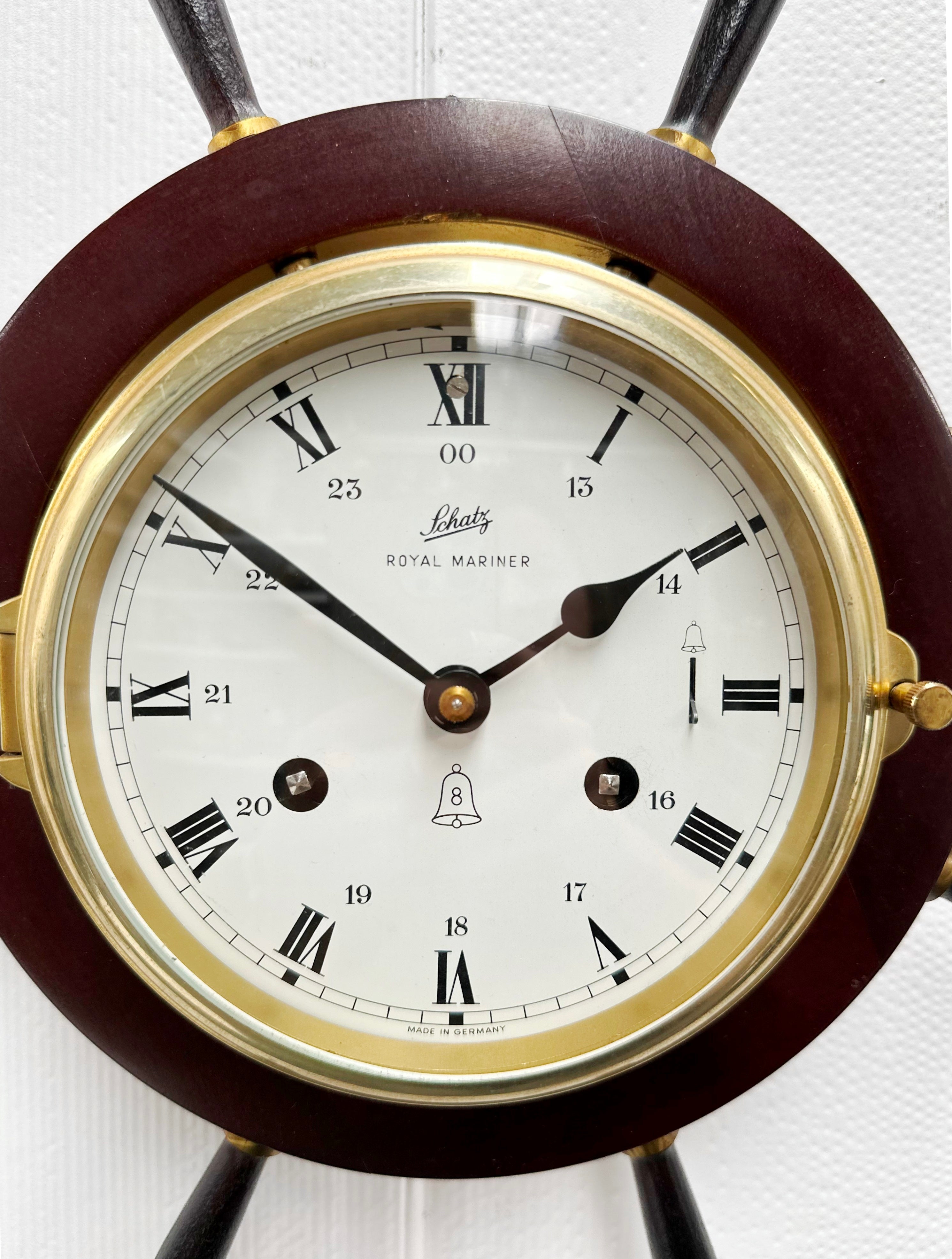 Vintage Schatz Royal Mariner Ships Bell Strike Wall Clock |  Adelaide Clocks
